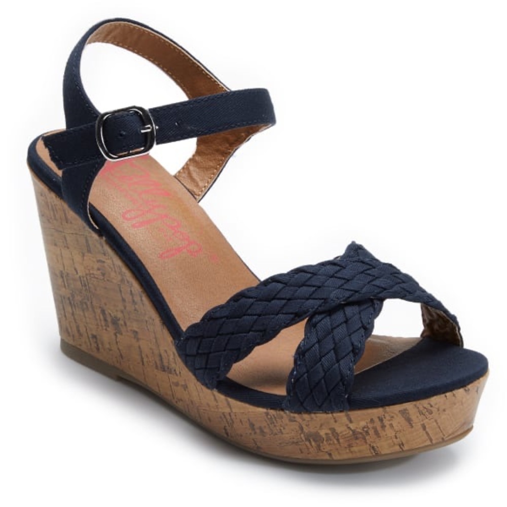 JELLY POP Women's Panke Braided Wedge Sandals-7.5